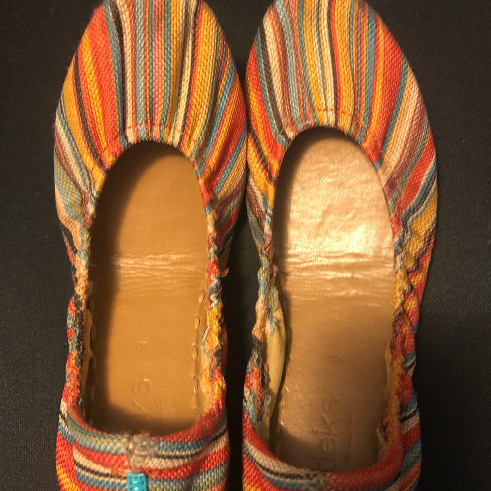 Sunset stripe vegan Tieks size 9, VGUC.